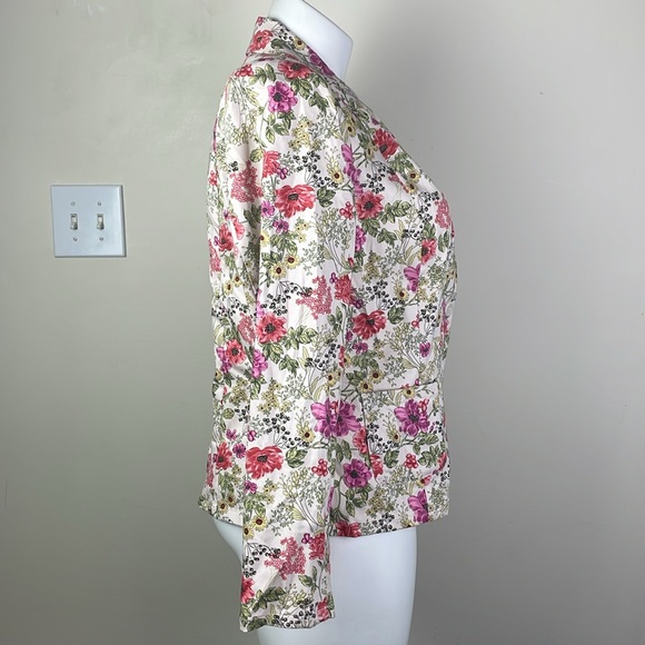 JM Collection Spring Floral Print Blazer - Picture 3 of 10